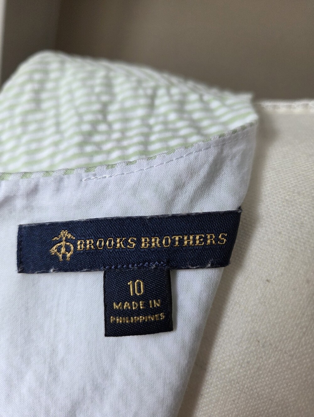 Brooks Brothers Cream Textured Midi Dress with Belt - Picture 5 of 10